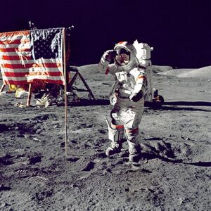 Where’s the Polling Station??! Actually, this is Nasa Astronaut Eugene Cernan Commander, Apollo 17 saluting the flag on the lunar surface during extravehicular activity (EVA) on NASA's final lunar landing mission, 12 December 1972.